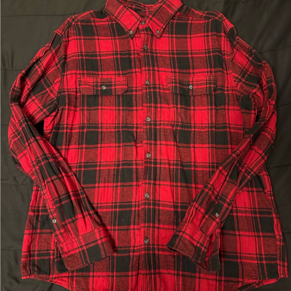 George Red and Black Casual Button Down Shirt